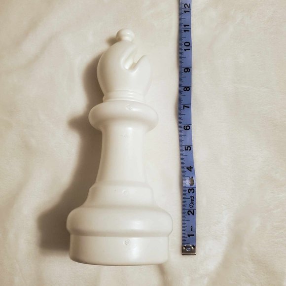 Large Decorative 11 Inch Tall White Bishop Piece Chess MegaChess Piece - Picture 2 of 4